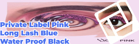 Pink colored mascara